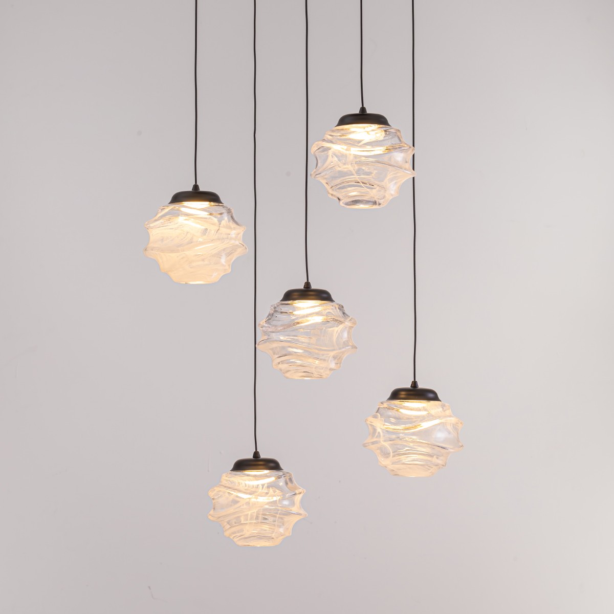 Светильник подвесной Delight Collection MD25030003 MD25030003-5A matt black/clear