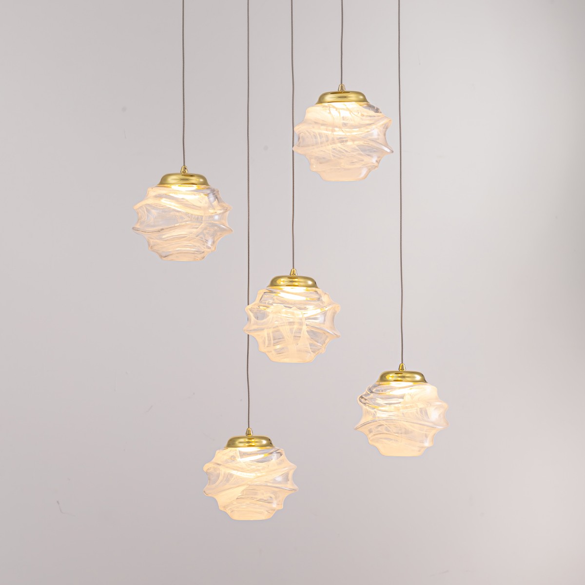 Светильник подвесной Delight Collection MD25030003 MD25030003-5A gold/clear