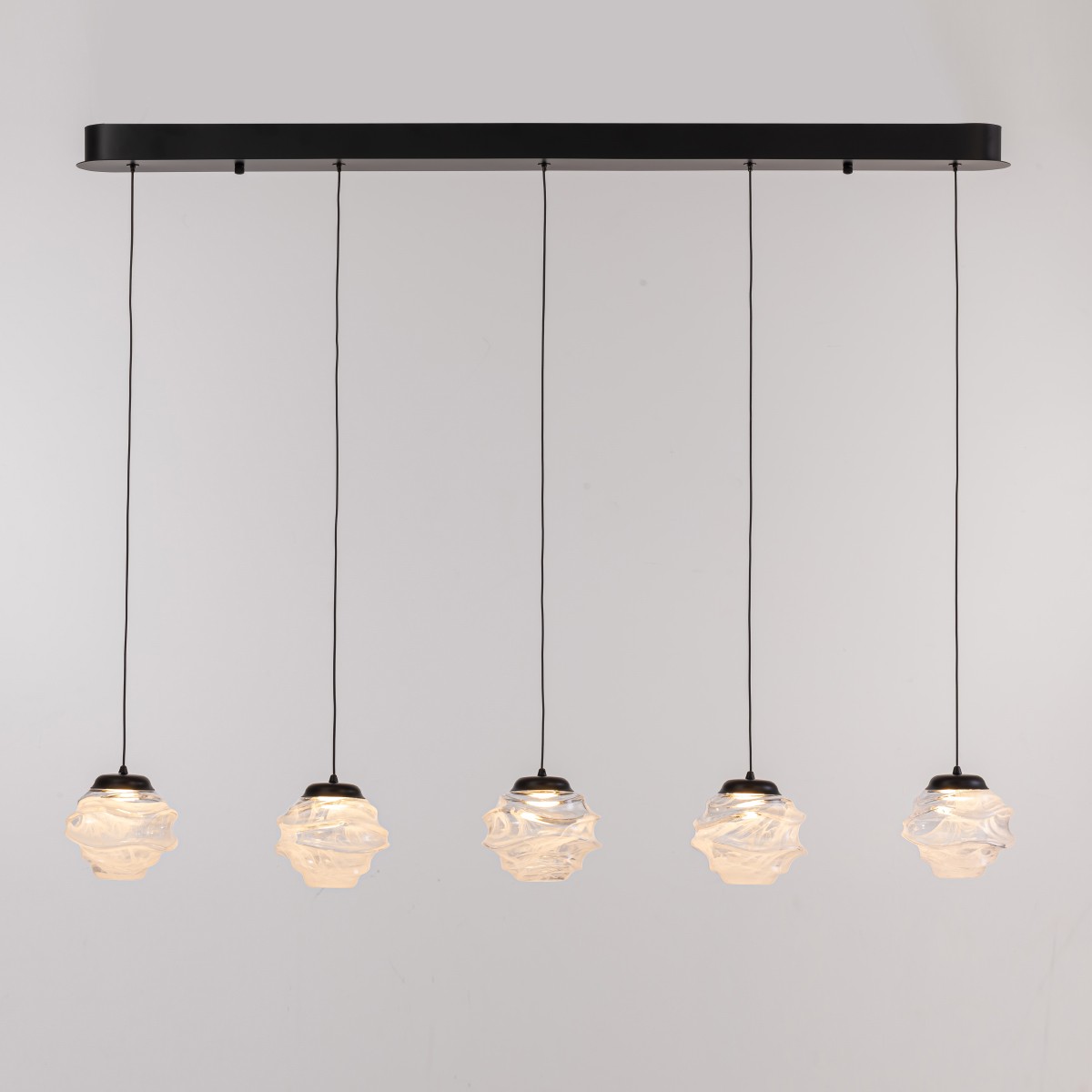 Светильник подвесной Delight Collection MD25030003 MD25030003-5B matt black/clear