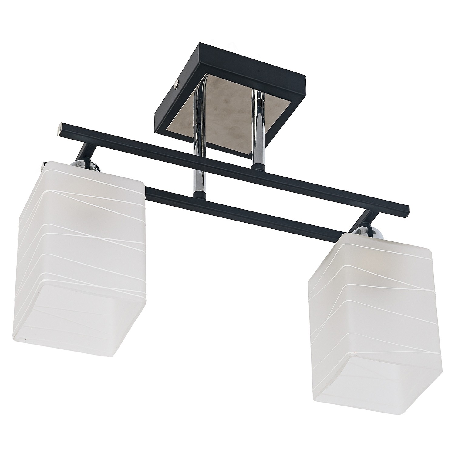 Потолочная люстра ЭкономСвет 50611 50611/2CR+BK WT