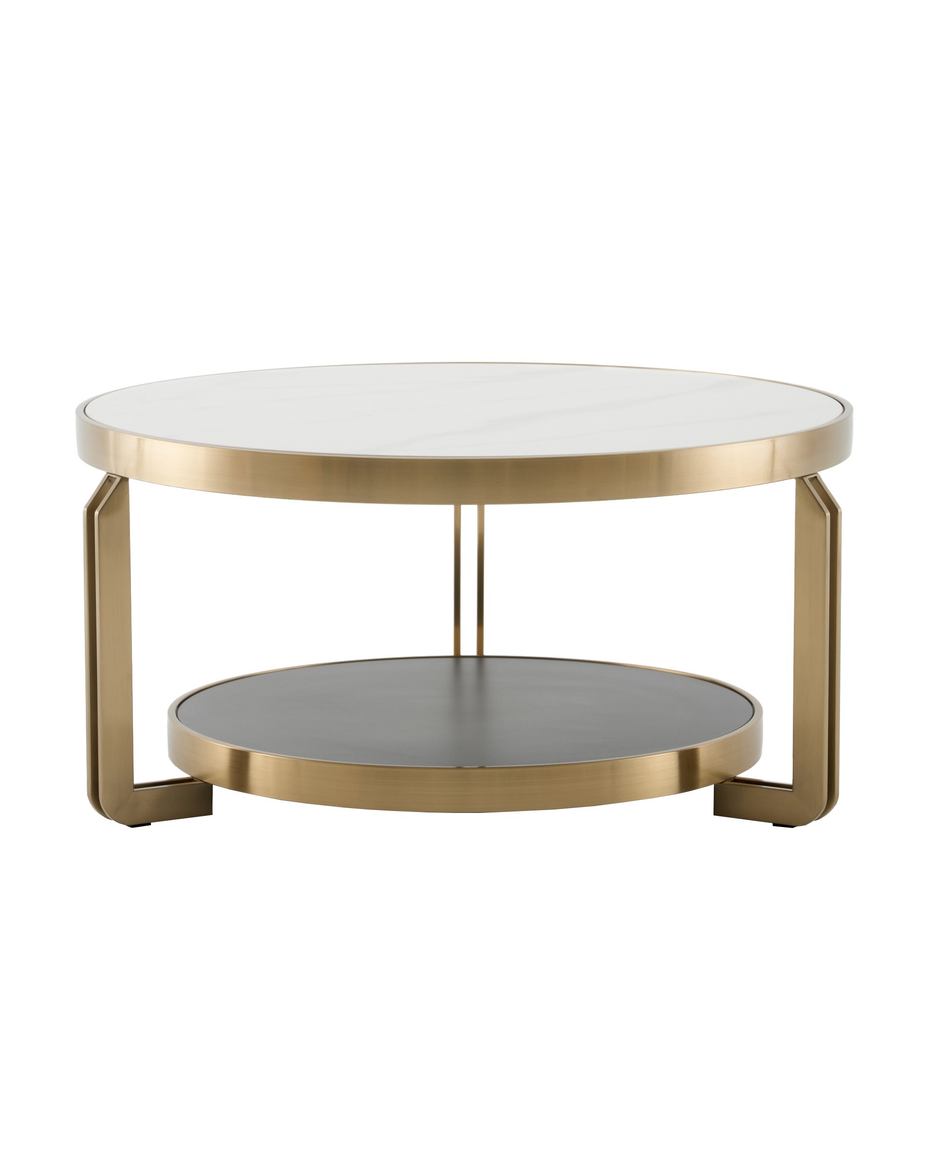 Журнальный стол Stool Group Калисто ECT-316-BRCG white/black