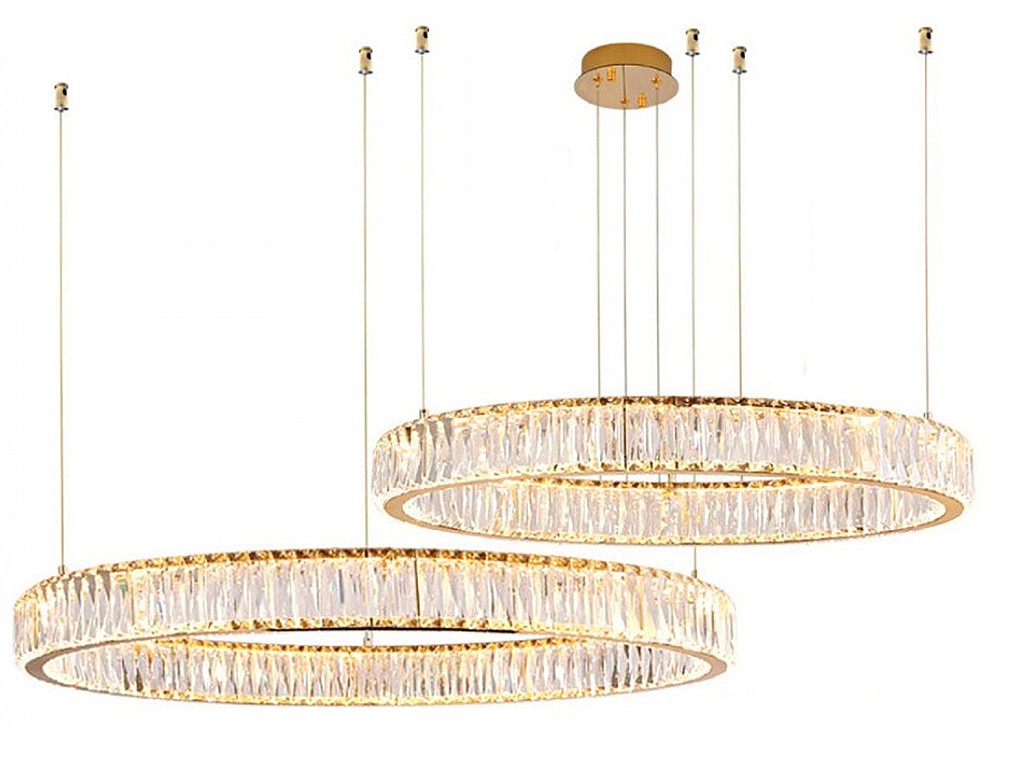 Потолочная чашка Newport Crystal Потолочная чашка 8240 D20 2 горизон.кольца gold