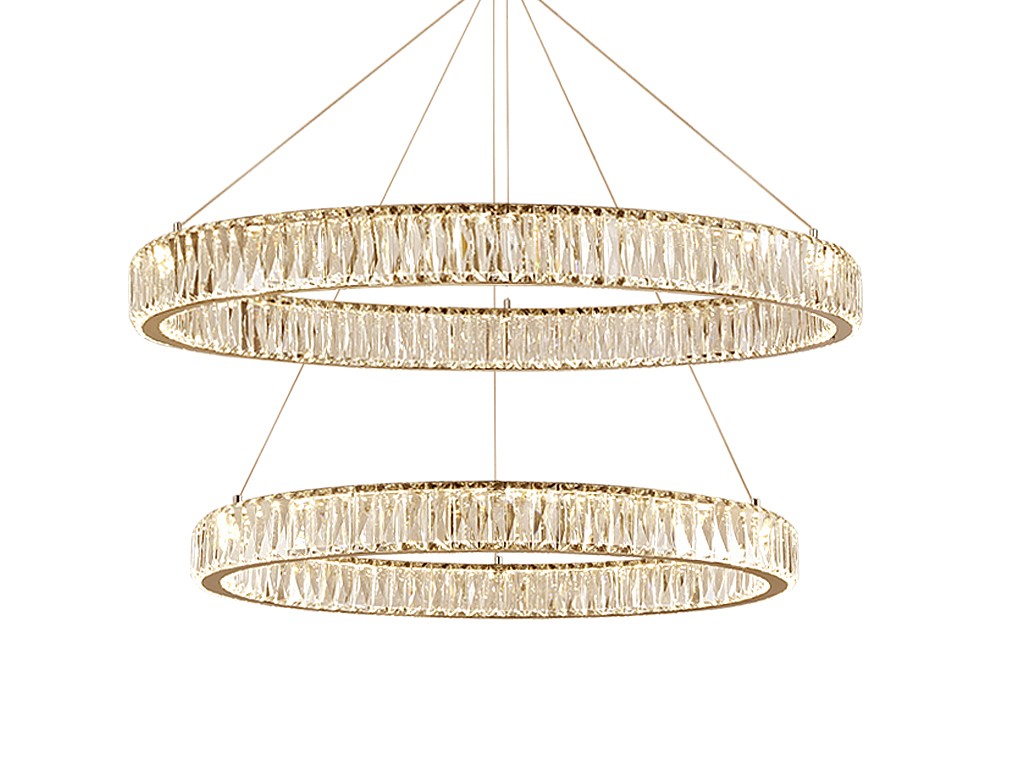 Потолочная чашка Newport Crystal Потолочная чашка 8240 D25 2 вертик.кольца gold