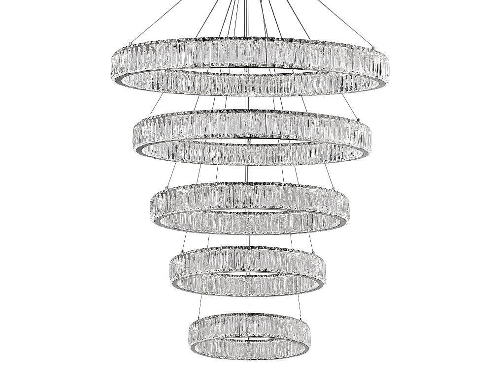 Потолочная чашка Newport Crystal Потолочная чашка 8240 D35 5 вертик.колец chrome