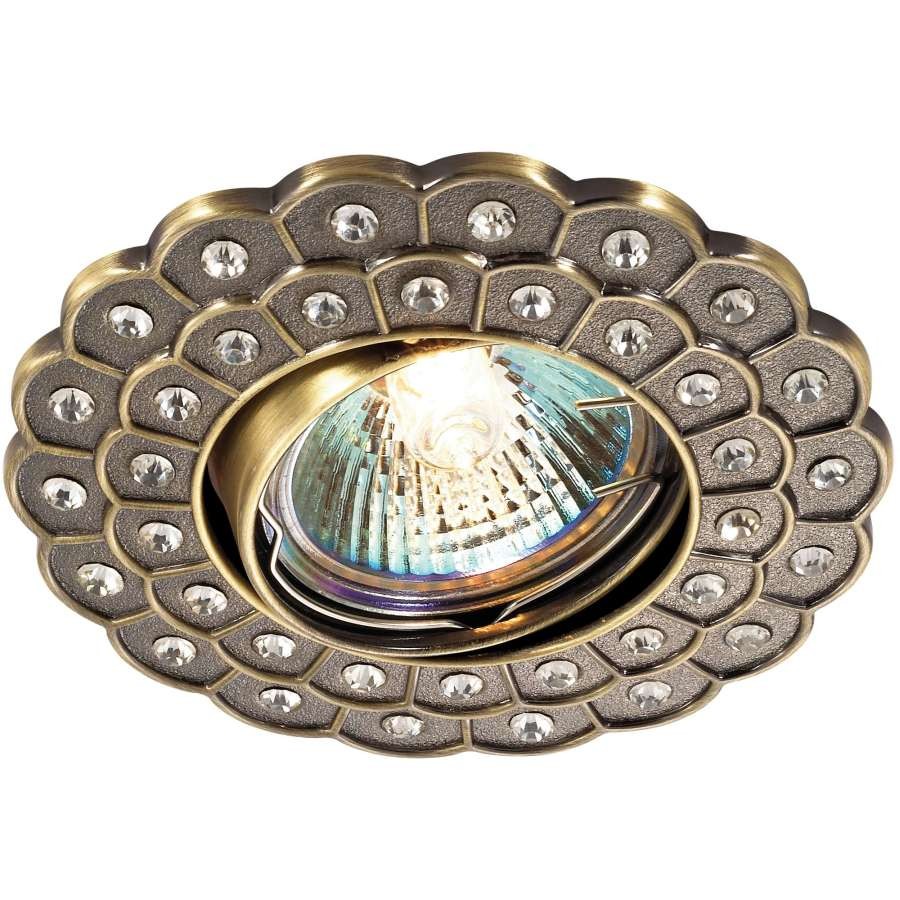 Встраиваемый светильник с узорами Flower 369824 Novotech