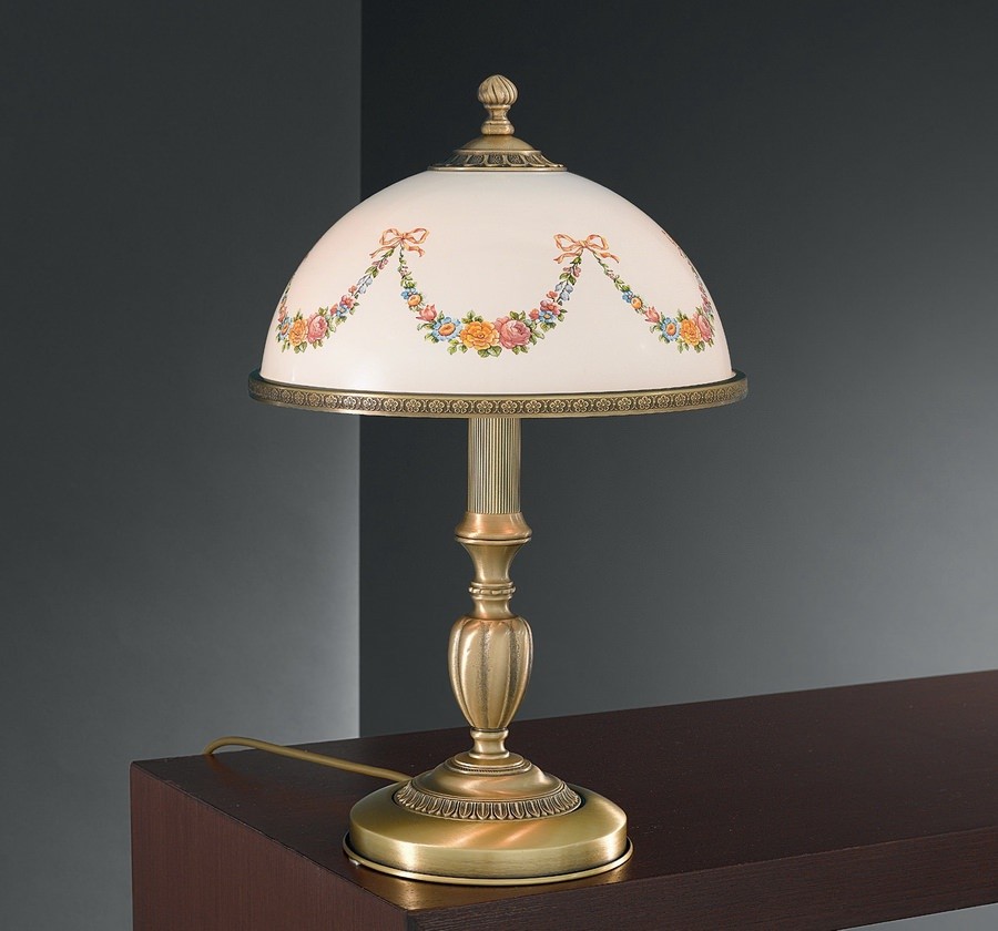 Настольная лампа с цветочками 8000 P 8000 M Reccagni Angelo