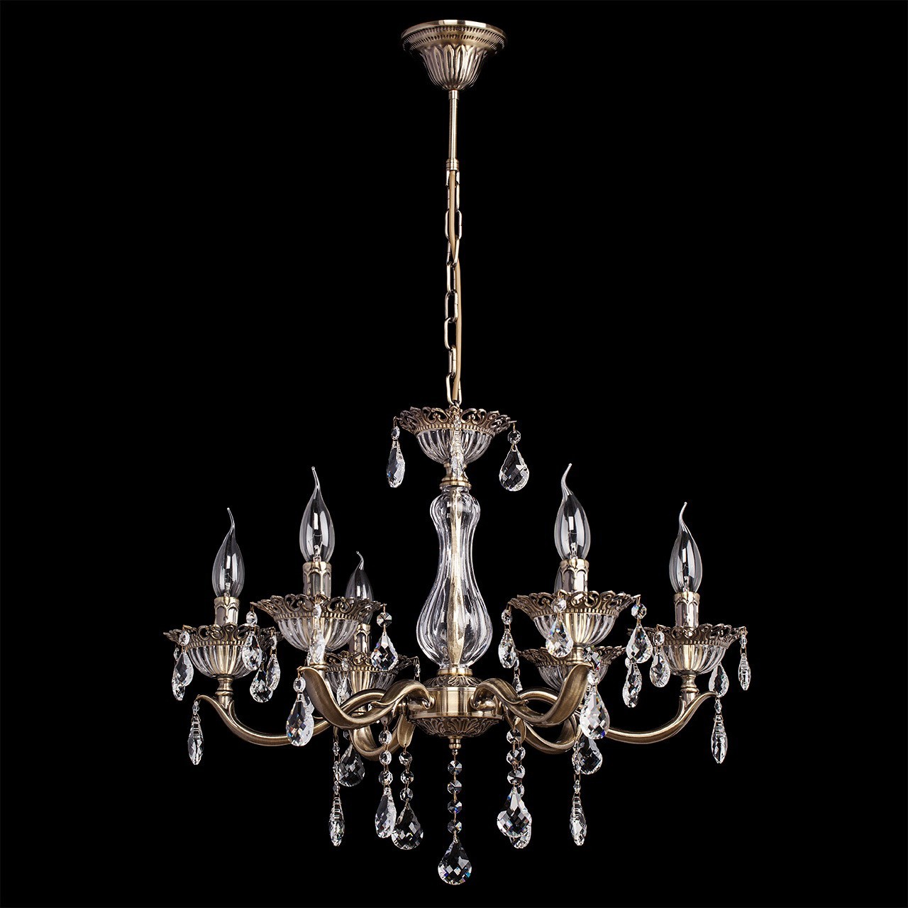 Подвесная хрустальная люстра Свеча MW Light 301015006