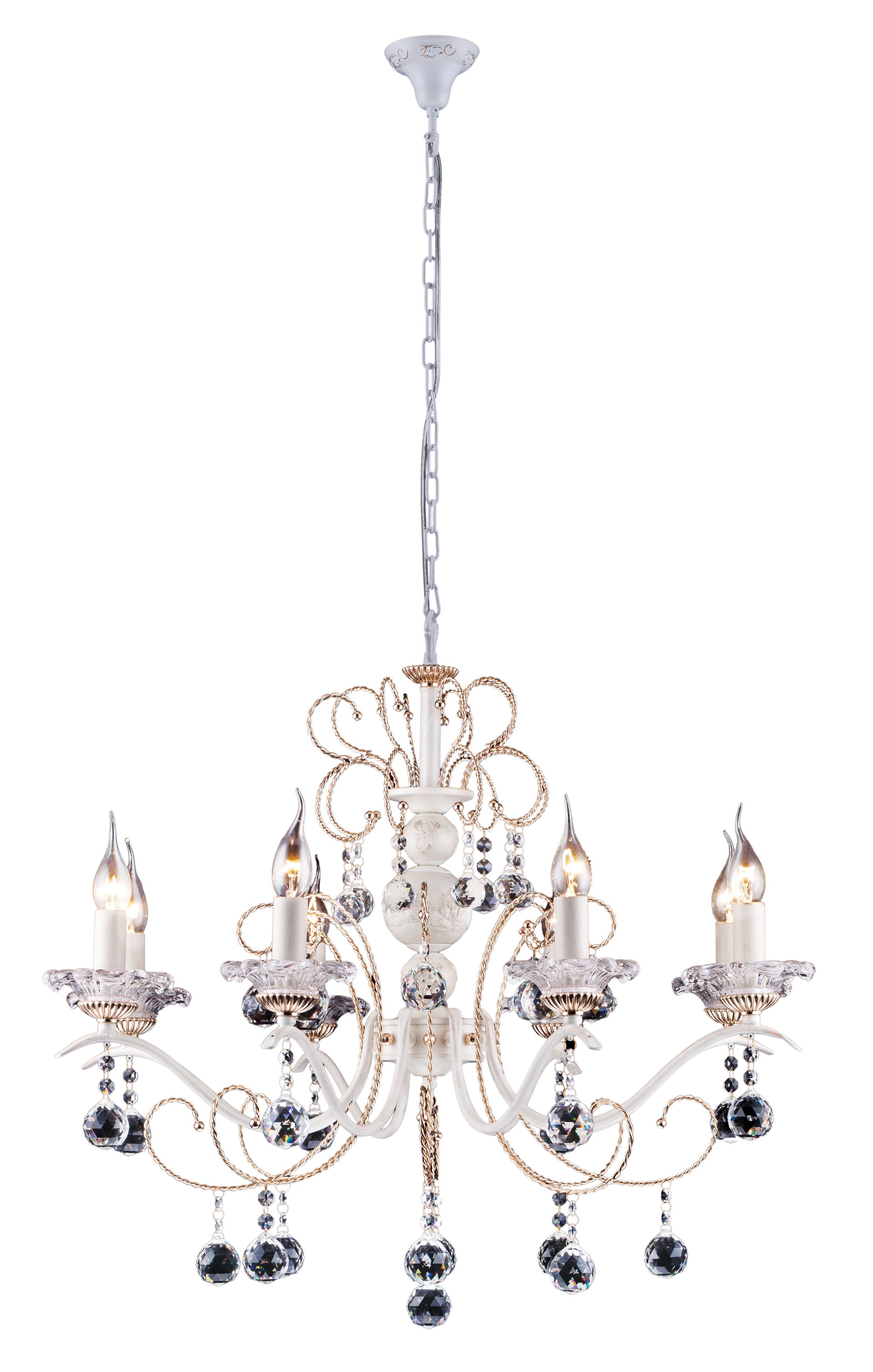 Хрустальная люстра Arte Lamp AMBOISE A2078LM-8WG