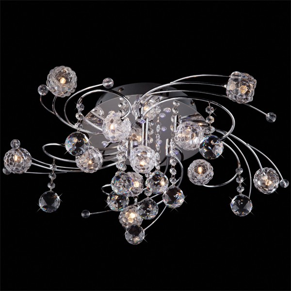 Потолочная люстра с пультом 85033 Eurosvet 85033/11 хром/синий+красный+фиолетовый