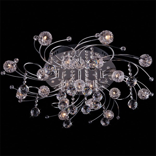 Потолочная люстра с пультом 85033 Eurosvet 85033/17 хром/синий+красный+фиолетовый