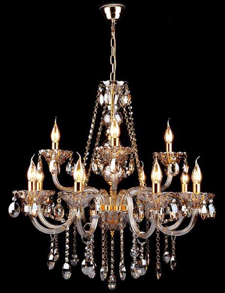 Подвесная люстра Eurosvet 3162 3162/8+4 золото/тонированный хрусталь Strotskis