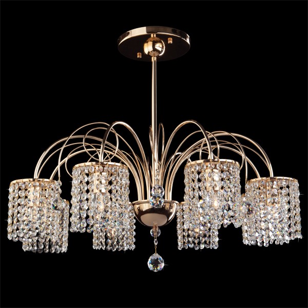 Потолочная люстра Eurosvet 3233 3233/8 золото/прозрачный хрусталь Strotskis