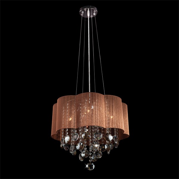 Подвесная люстра Eurosvet 3155,3255 3255/5 хром/тонированный хрусталь Strotskis