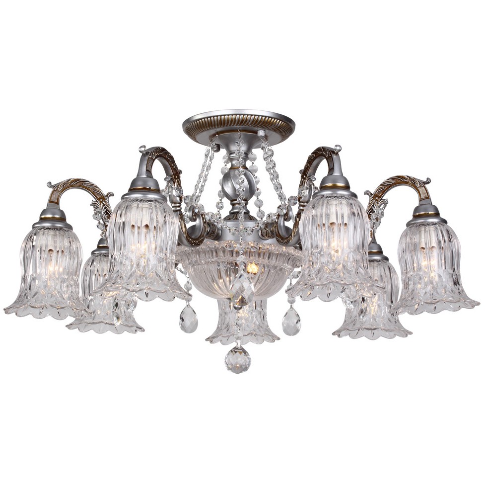 Потолочная люстра ID lamp Honolulu 260/9PF-Whiteplatina