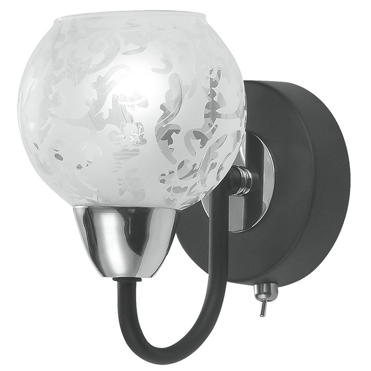 Настенное бра ID lamp Cleveland 382/1PF-Blackchrome