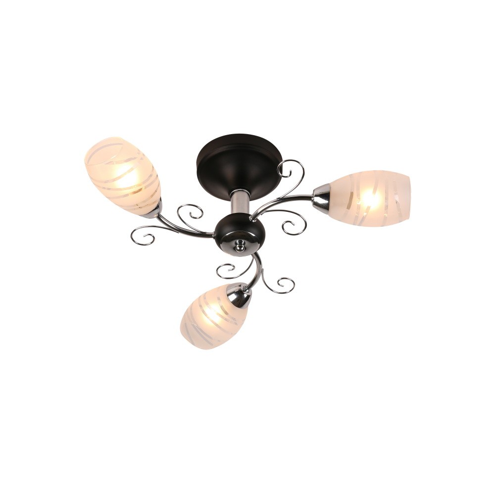 Потолочная люстра ID lamp Edwidge 846/3PF-Blackchrome