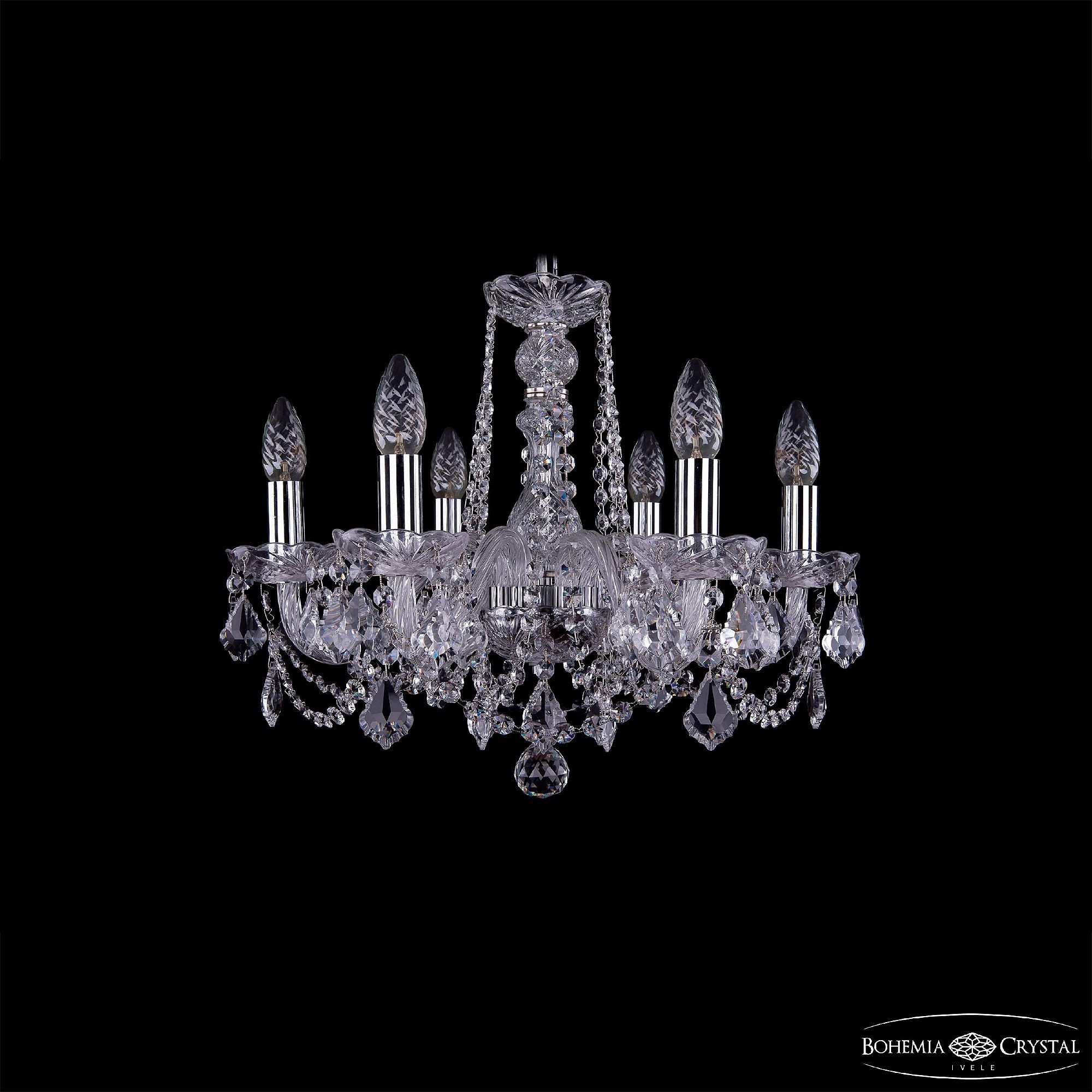 Подвесная хрустальная люстра 1402 Bohemia 1402/6/160 Ni Leafs