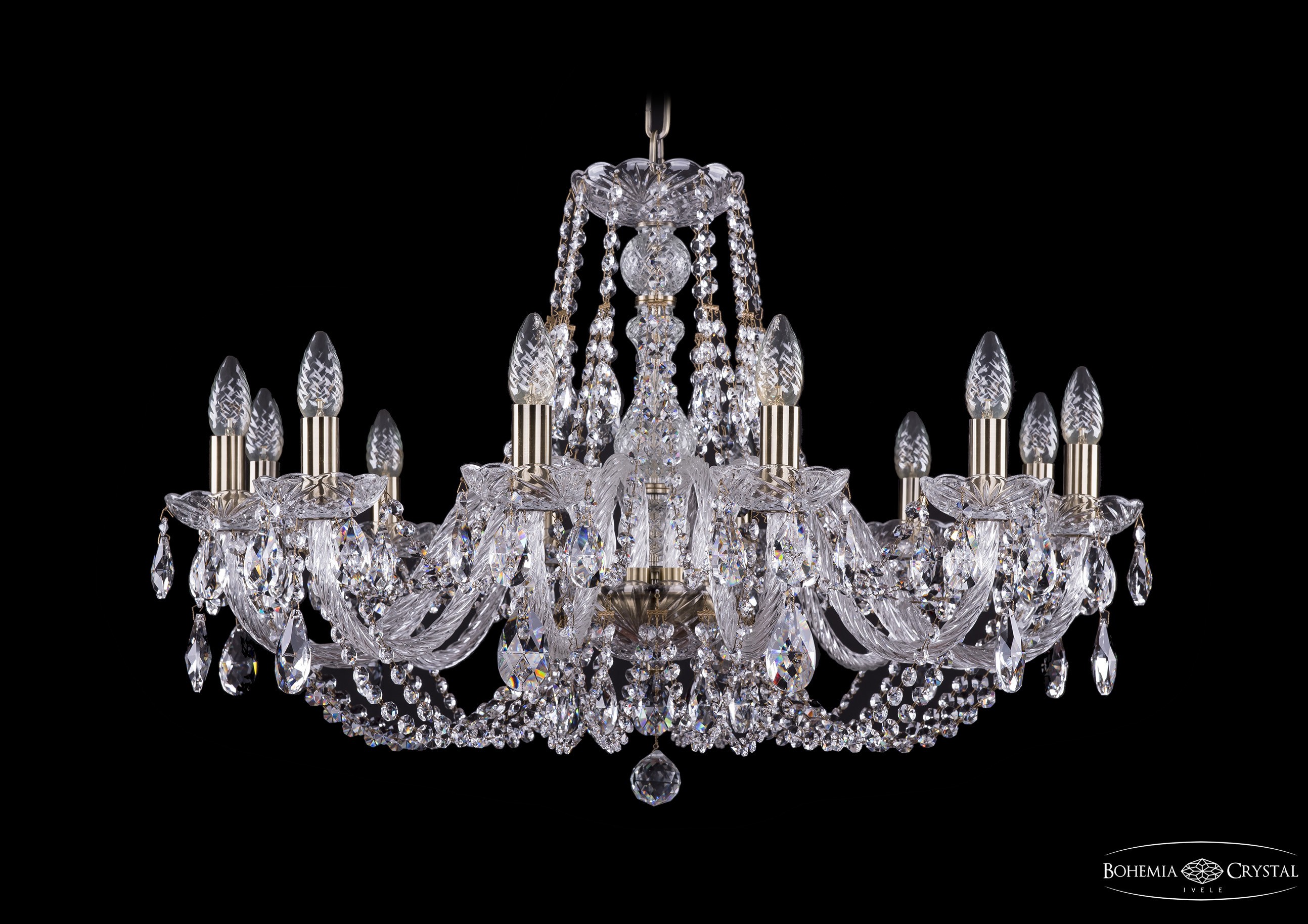Подвесная хрустальная люстра 1406 Bohemia 1406/12/300 Pa