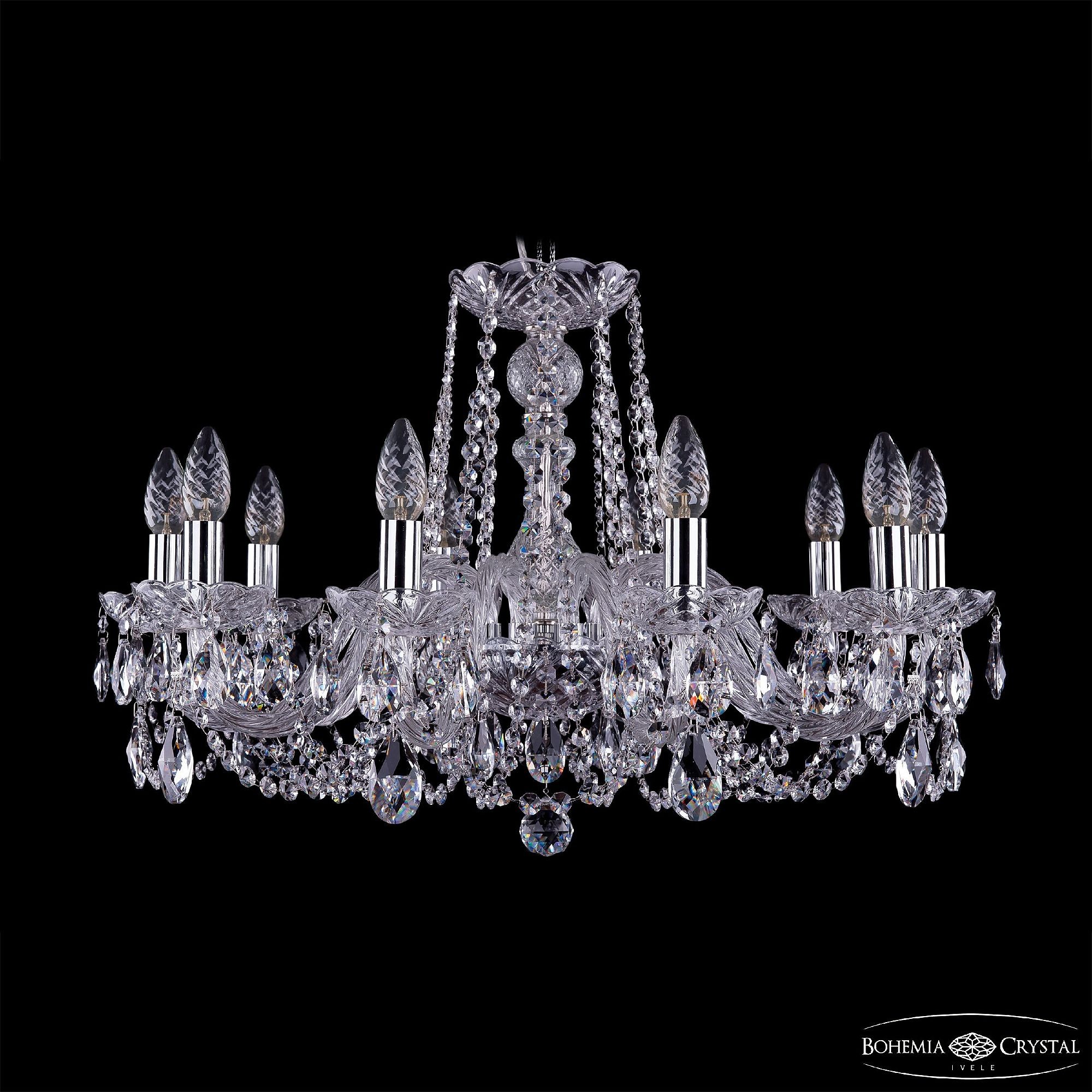 Подвесная хрустальная люстра 1402 Bohemia 1402/10/240 Ni