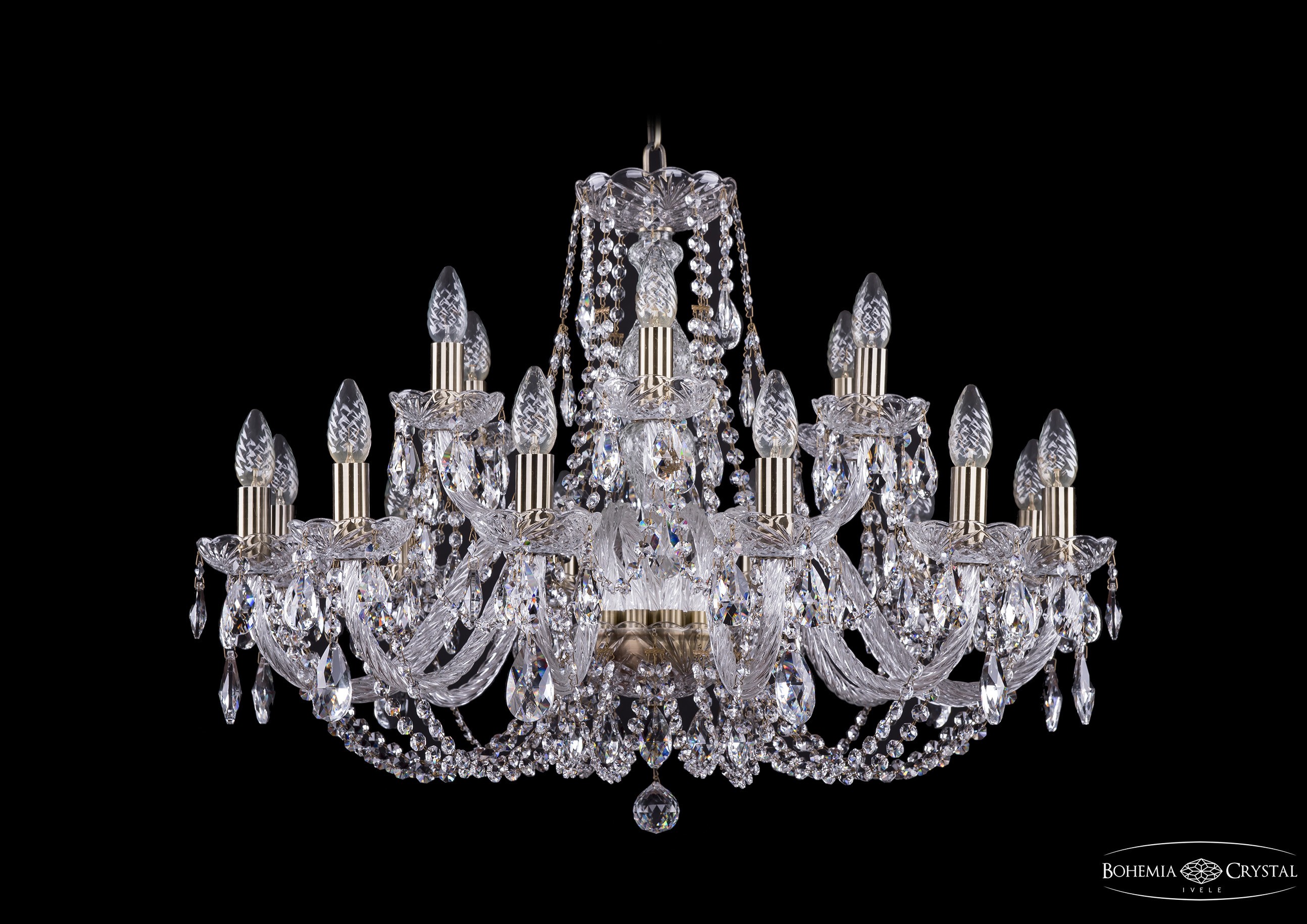 Подвесная хрустальная люстра 1406 Bohemia 1406/12+6/300 Pa