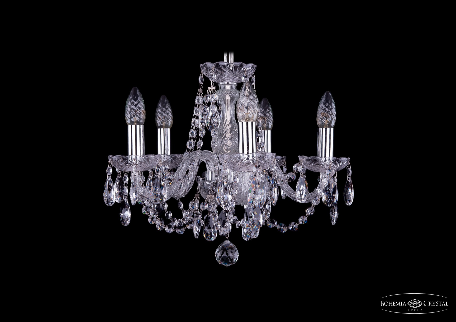 Подвесная хрустальная люстра 1406 Bohemia 1406/5/141 Ni