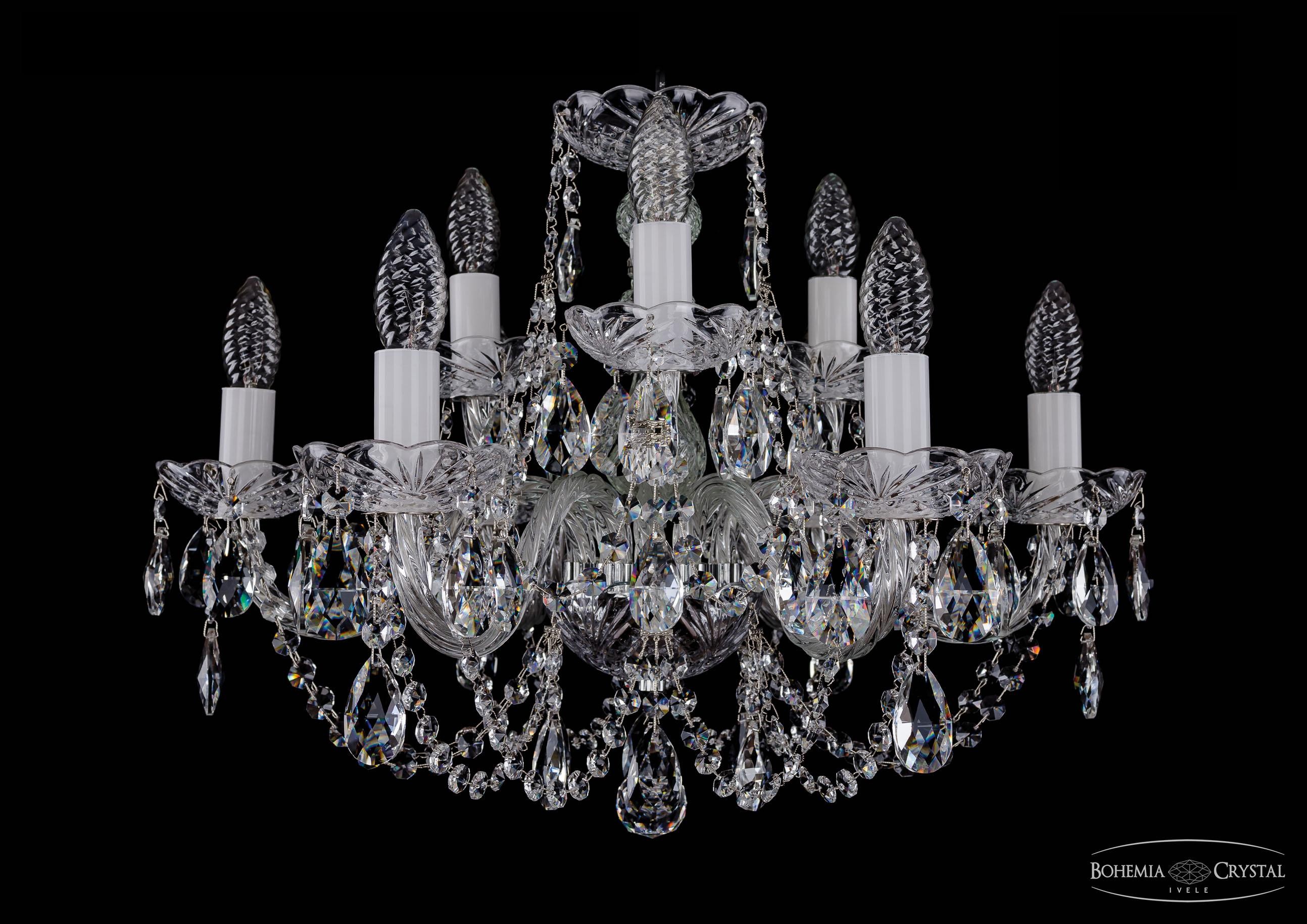 Подвесная хрустальная люстра 1406 Bohemia 1406/6+3/195 Ni