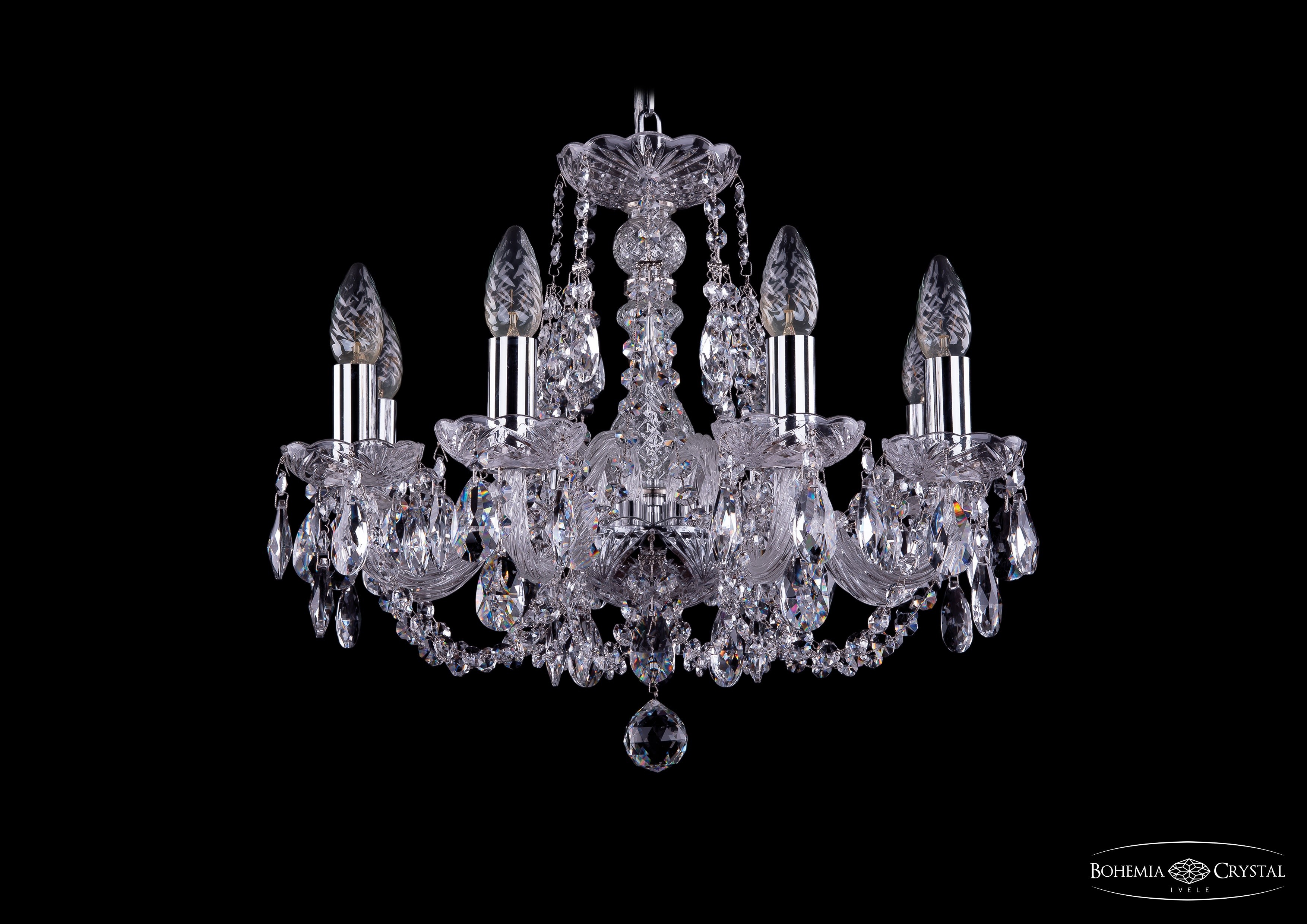 Подвесная хрустальная люстра 1406 Bohemia 1406/8/160 Ni