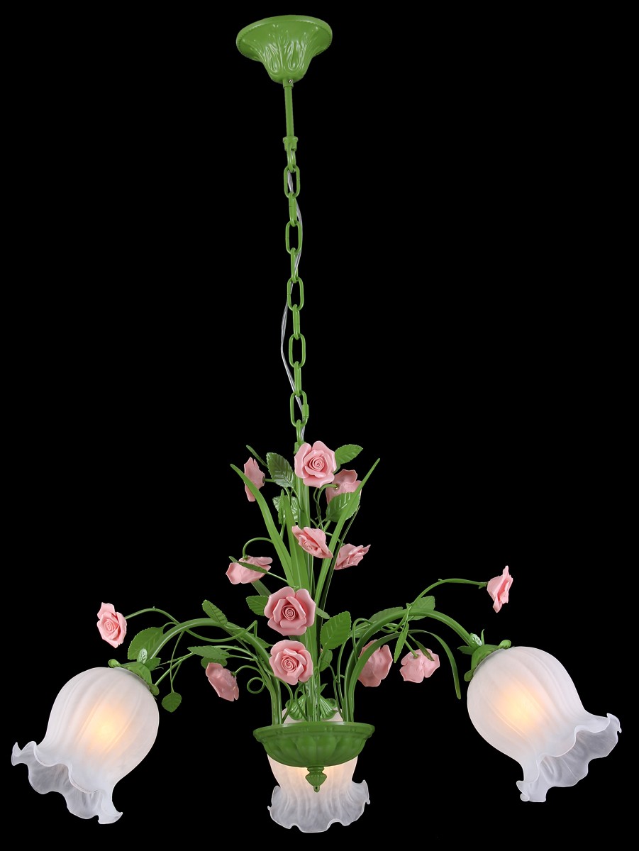 Подвесная люстра Natali Kovaltseva ROSE ROSE 11470/3C GREEN