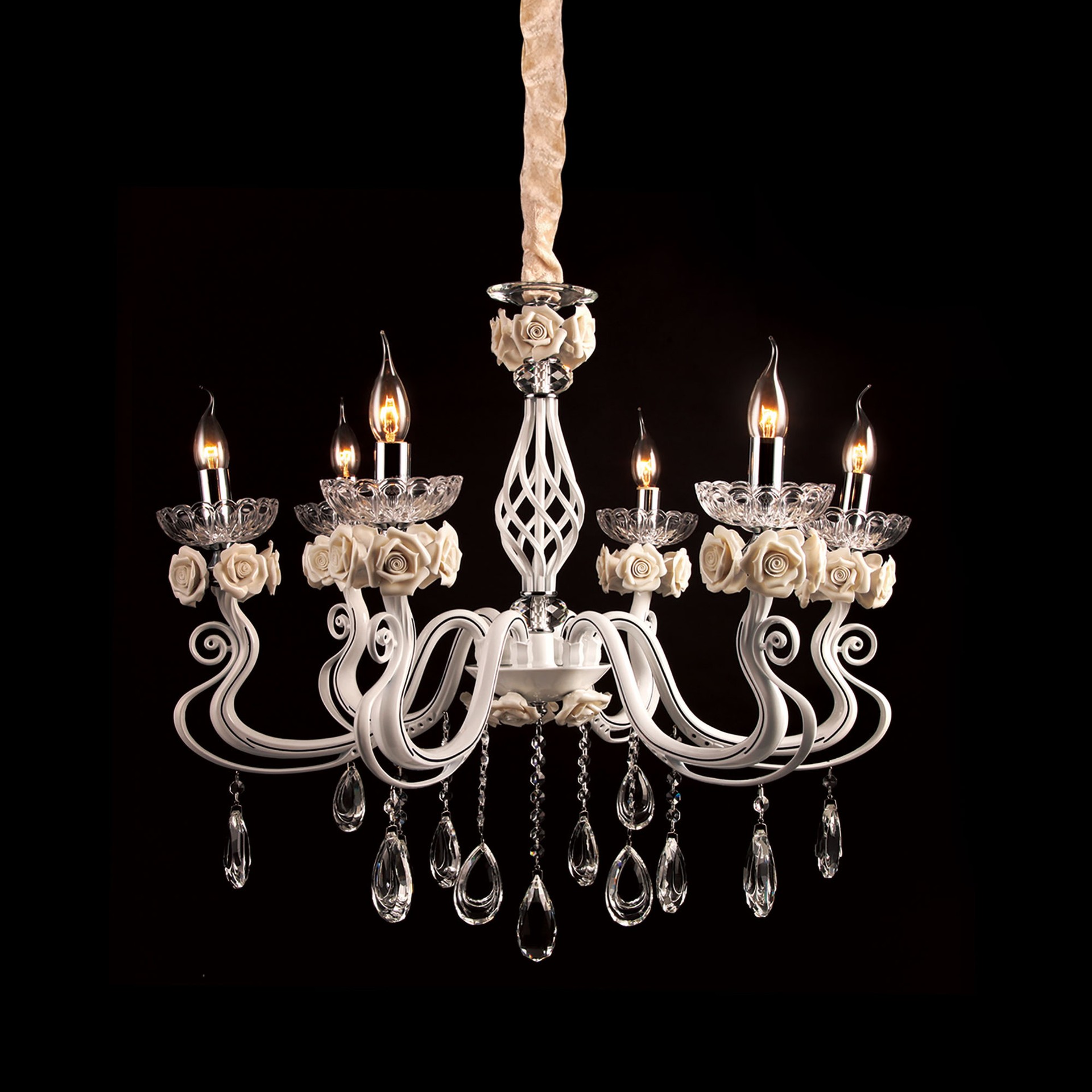 Люстра подвесная с цветочками Primavera EL351P06.1 Citilux