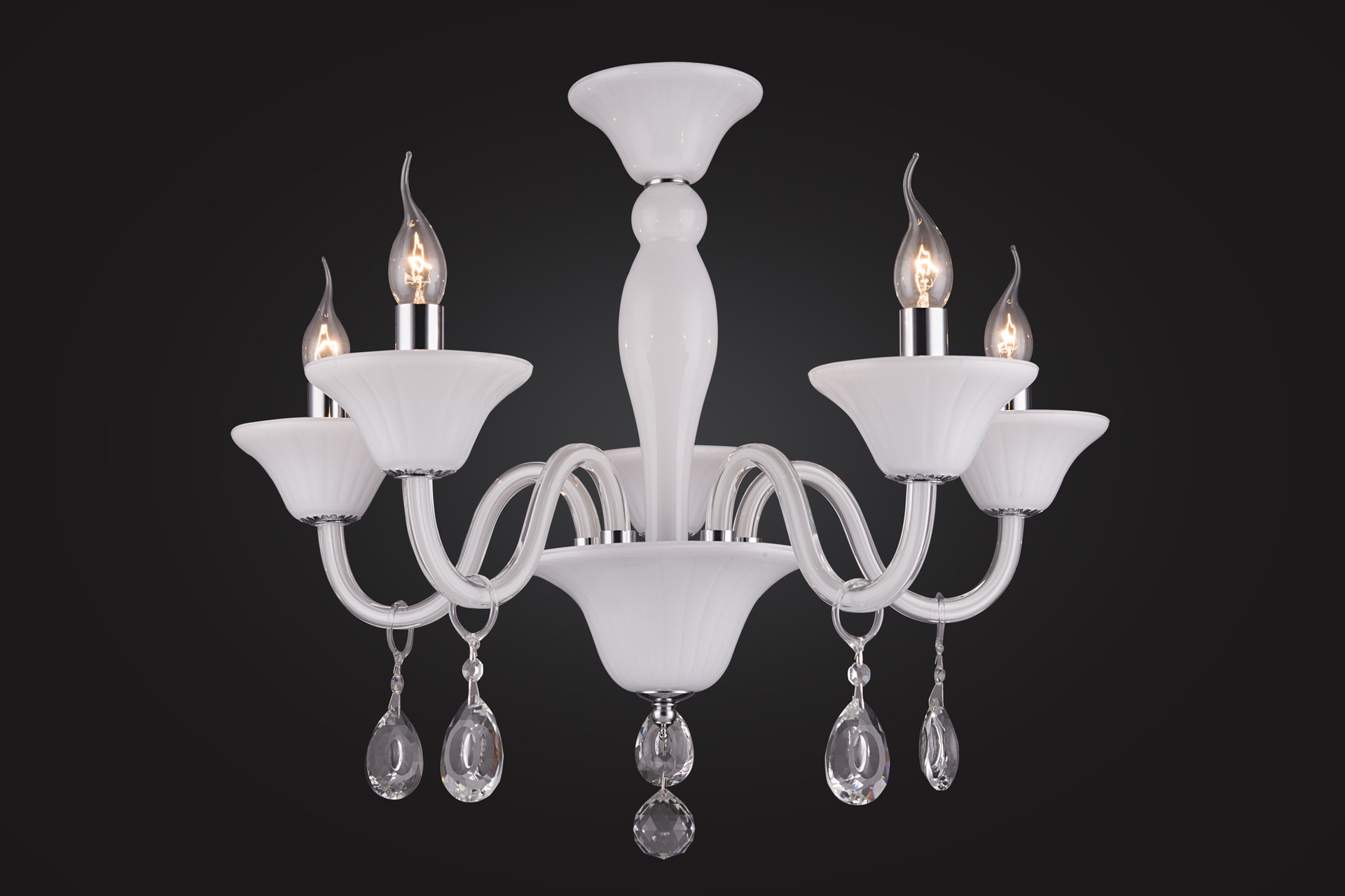 Подвесная люстра Максисвет 2-8429-5-WH+CR E14