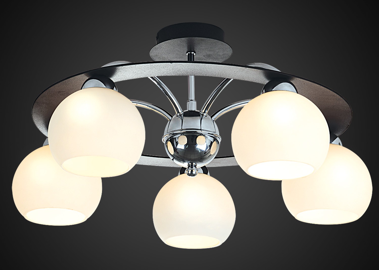 Потолочная люстра Максисвет 5066 1-5066-5-CR+WE E14