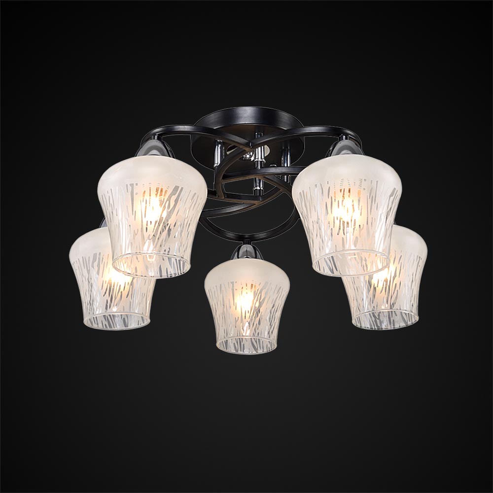 Потолочная люстра Максисвет 3080 1-3080-5-BK+CR E27