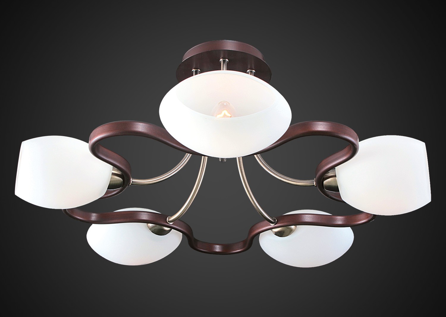 Потолочная люстра Максисвет 2691 1-2691-5-AB+WA E14