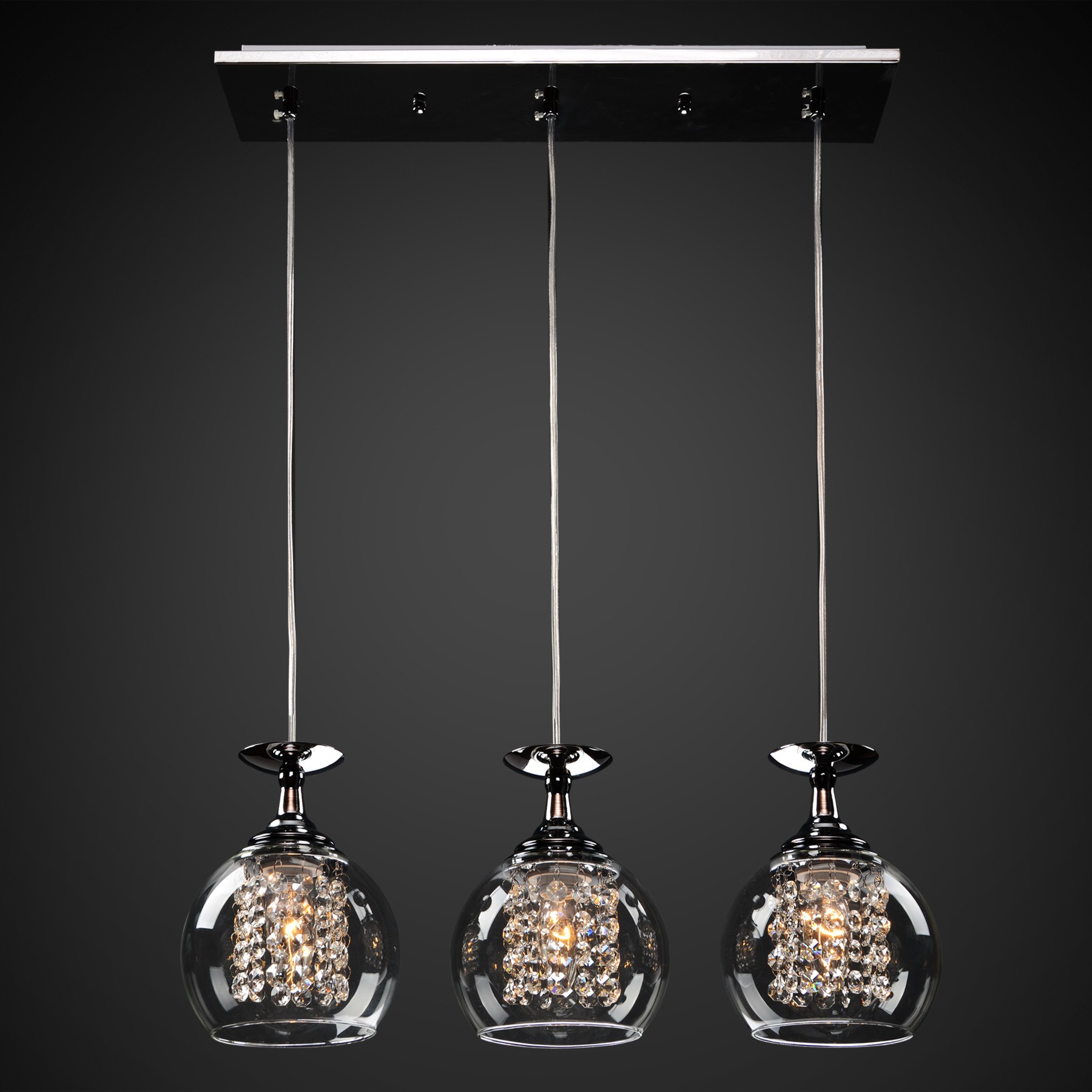 Светильник подвесной Максисвет 2-9022-3-CR E14