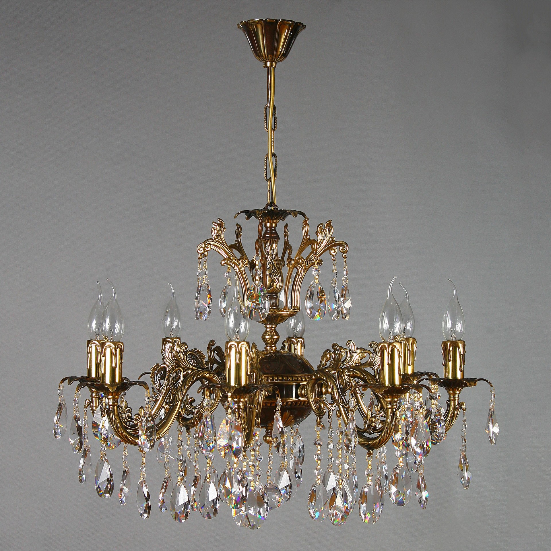 Подвесная хрустальная люстра Granada Ambiente 2118/8 PB Tear drop