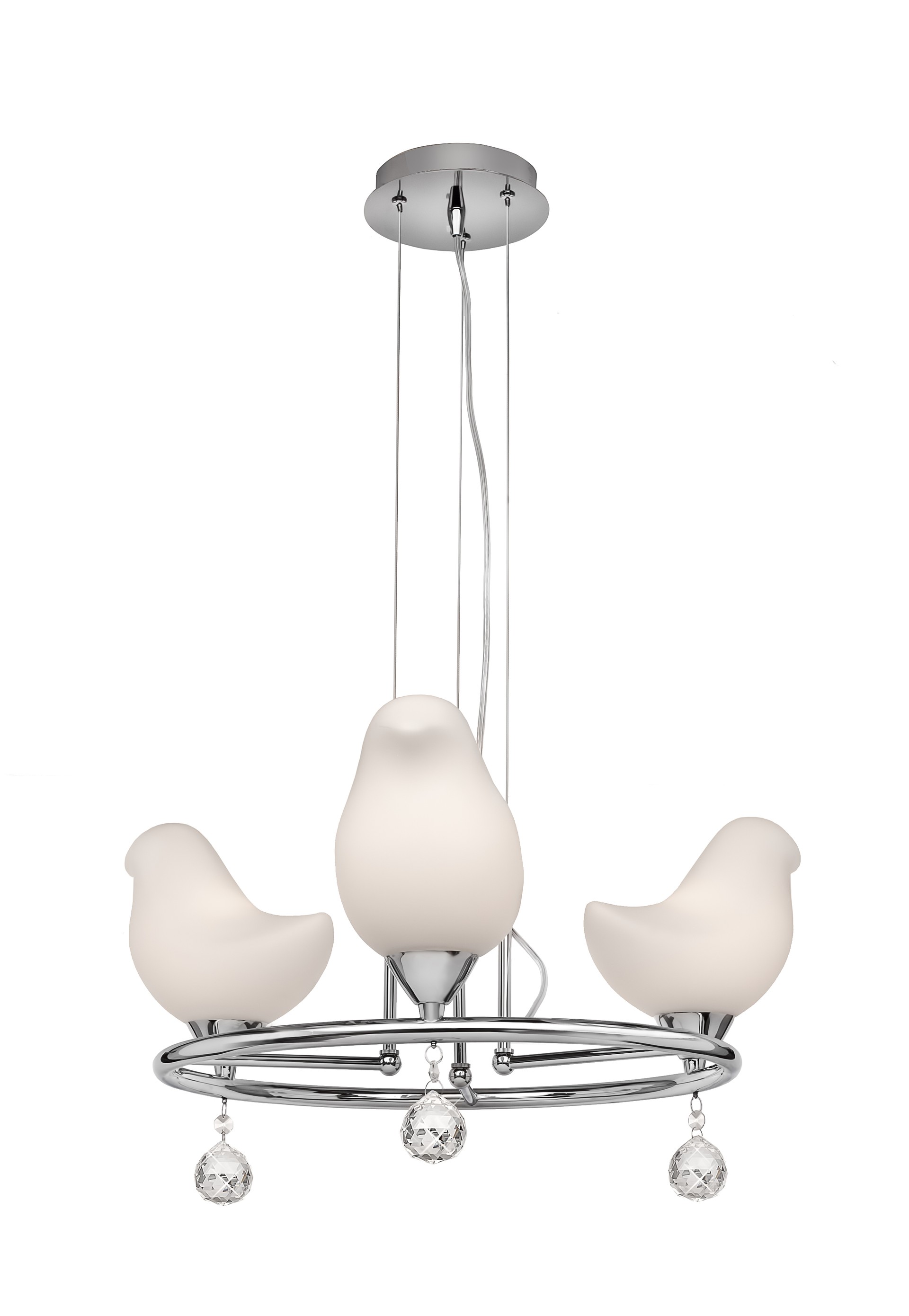 Люстра с птичками Phenix 717.54.3 SilverLight