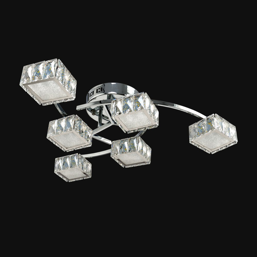 Потолочная люстра Максисвет 1696 1-1696-6-CR Y LED