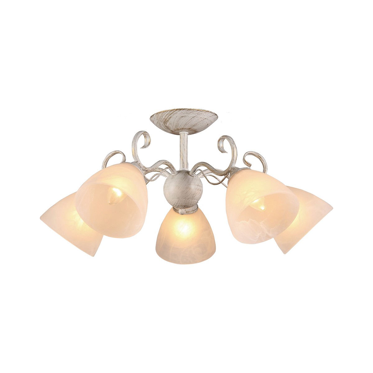 Потолочная люстра ID lamp Olsa 278/5PF-Whitepatina