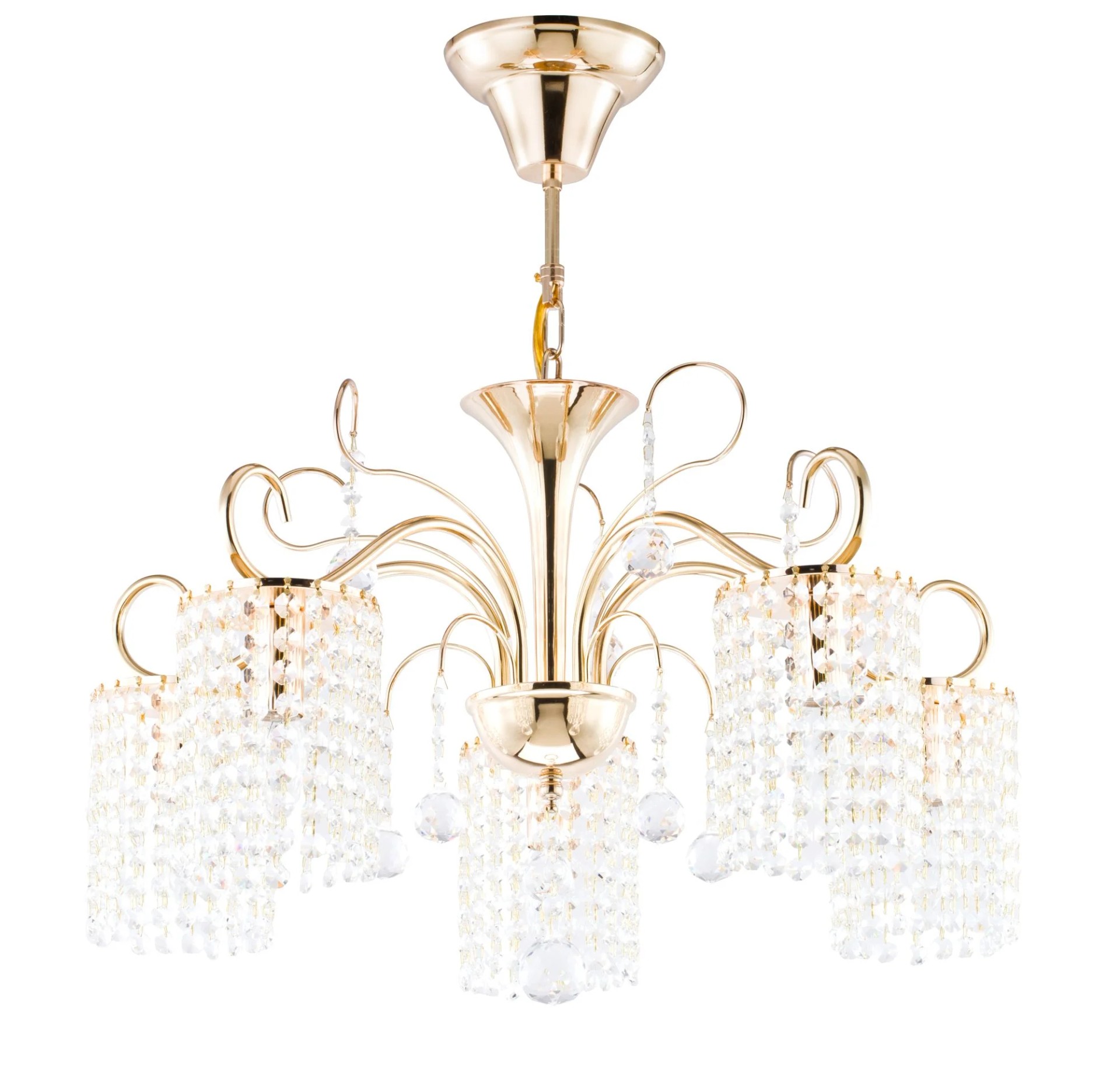 Подвесная хрустальная люстра Leona Freya FR1127-PL-05-G