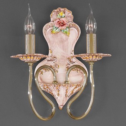 Бра с цветочками 1206 WB 1206/2.26 Ceramic Antique La Lampada