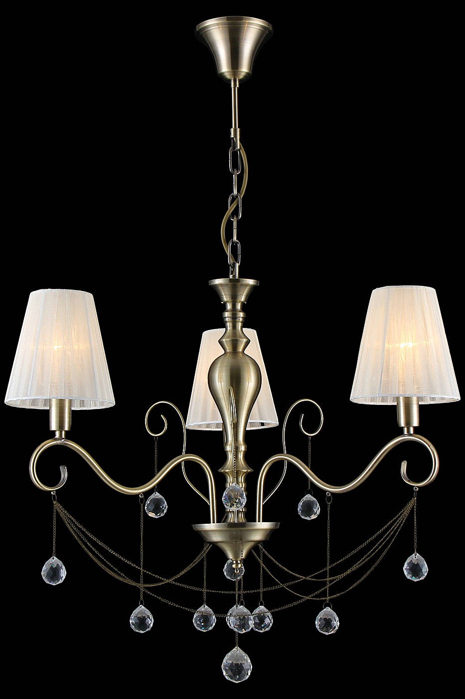 Подвесная люстра Natali Kovaltseva MONZA I 70075-3C ANTIQUE