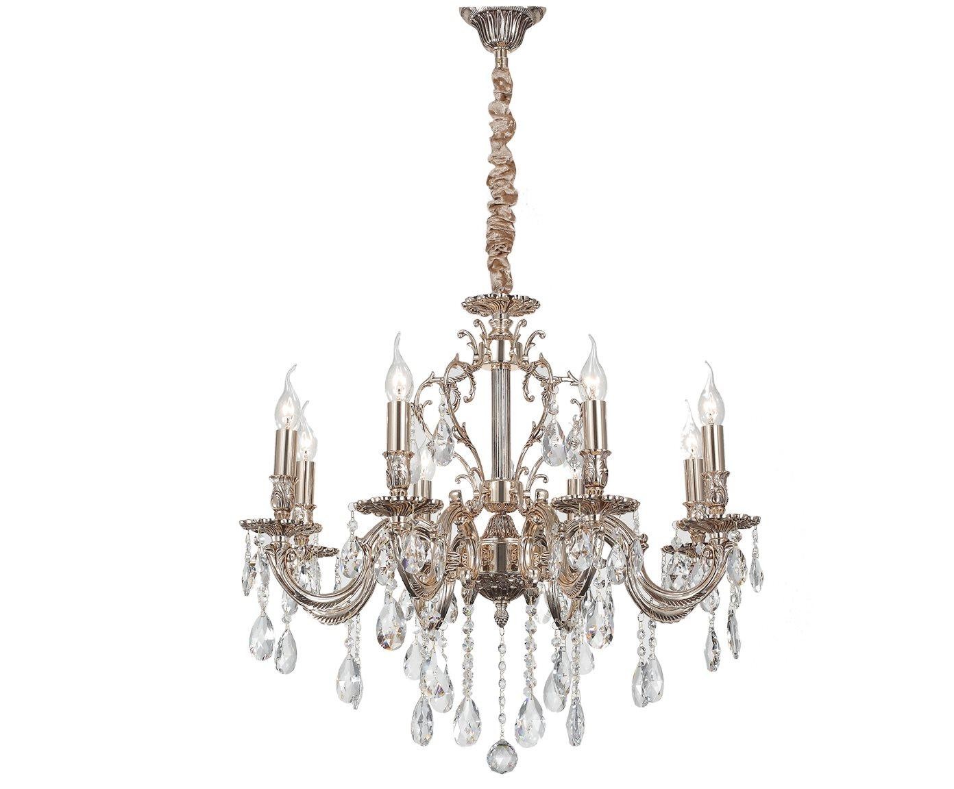 Подвесная хрустальная люстра Barletta Lucia Tucci BARLETTA 1730.8 coffe gold