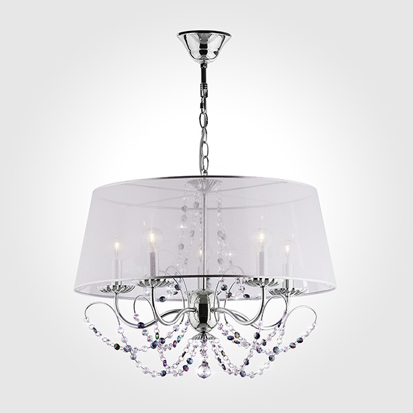 Подвесная люстра Eurosvet Gloria 10068/5 хром/прозрачный хрусталь Strotskis