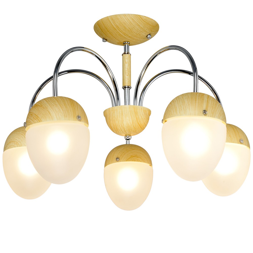 Потолочная люстра Максисвет 3411 1-3411-5-CR+WE E14