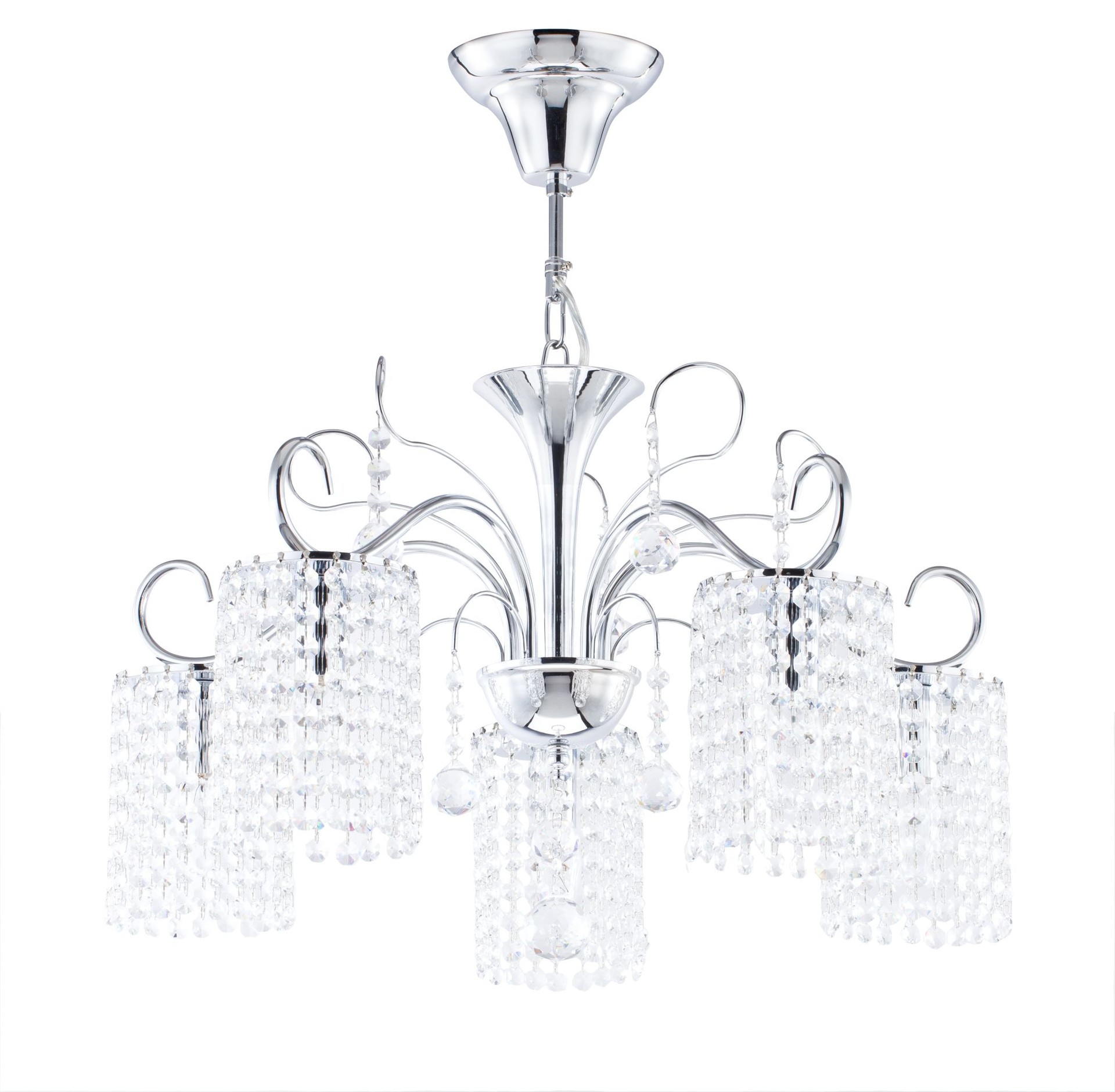 Подвесная хрустальная люстра Leona Freya FR1127-PL-05-CH
