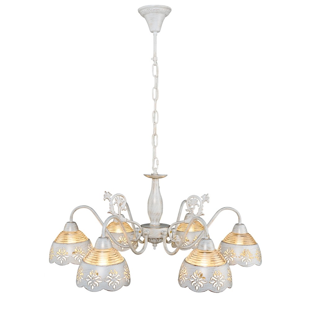 Подвесная люстра Максисвет 2-4153-6-WH+PG E14