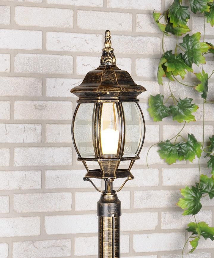 Столб фонарный уличный Elektrostandard 1043 1043 черное золото 100W