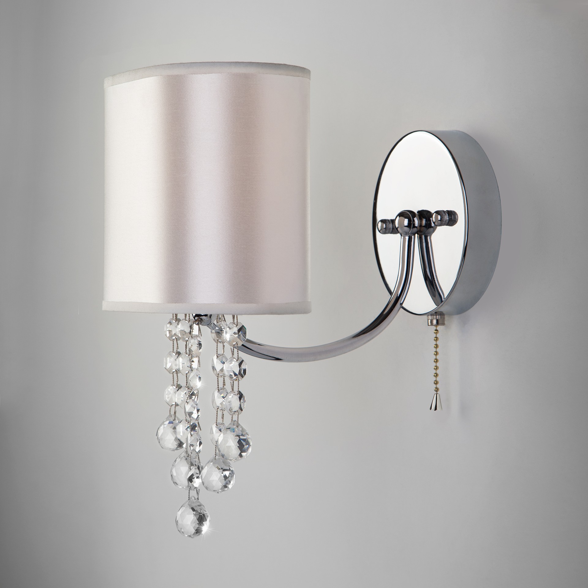 Настенное бра Eurosvet Cornella 10084/1 хром/прозрачный хрусталь Strotskis