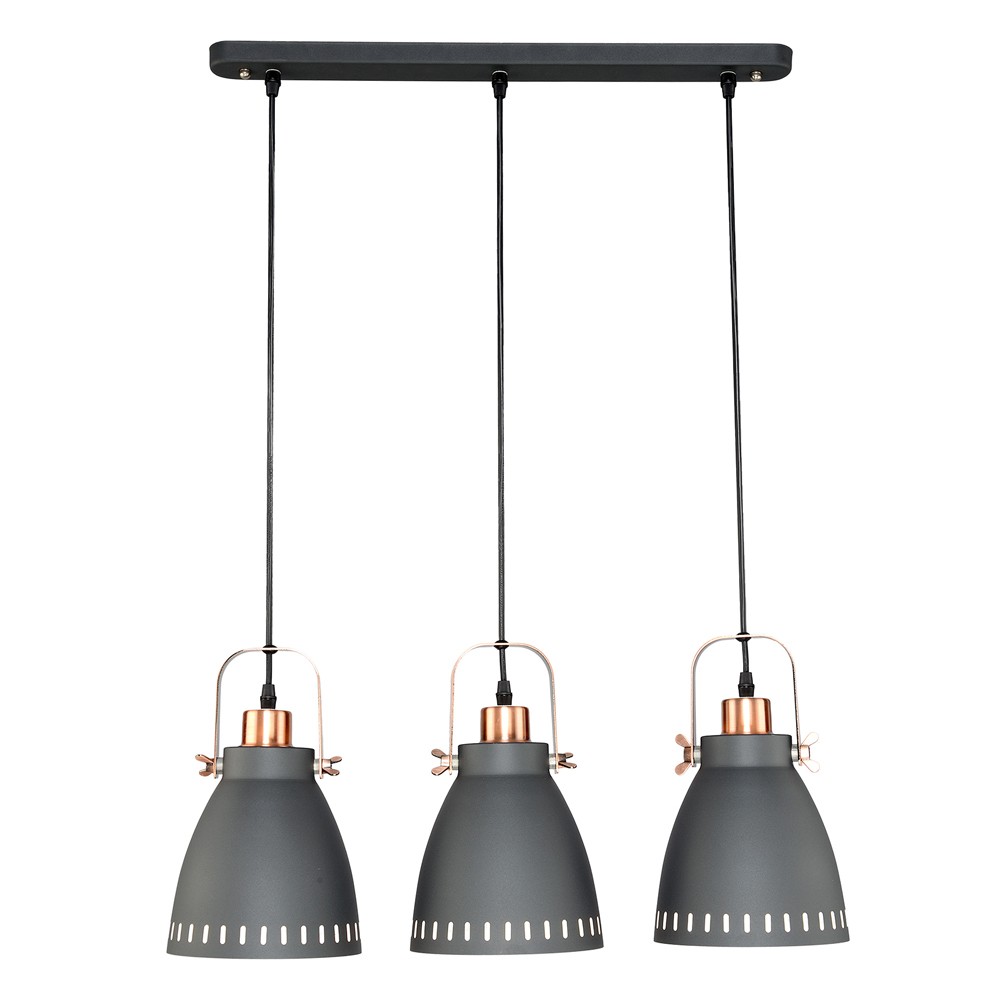 Светильник подвесной Максисвет 2-4652-3-BK+RC E27