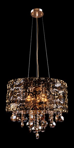 Подвесная люстра Eurosvet 3400 3400/5 золото/тонированный хрусталь Strotskis